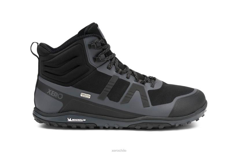 scrambler mid ii wp - bota de montaña ultraligera e impermeable negro / asfalto 040J92 Xero Shoes