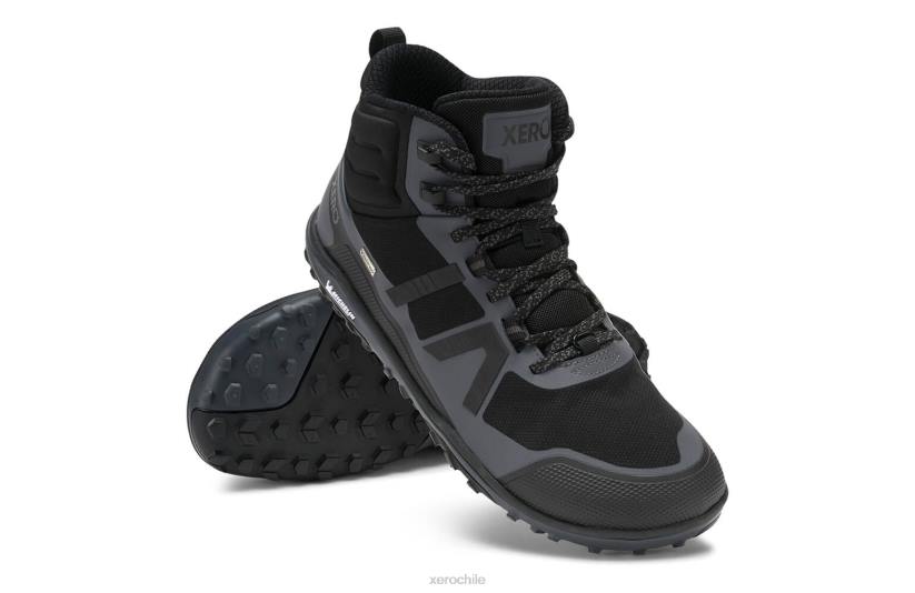 scrambler mid ii wp - bota de montaña ultraligera e impermeable negro / asfalto 040J92 Xero Shoes