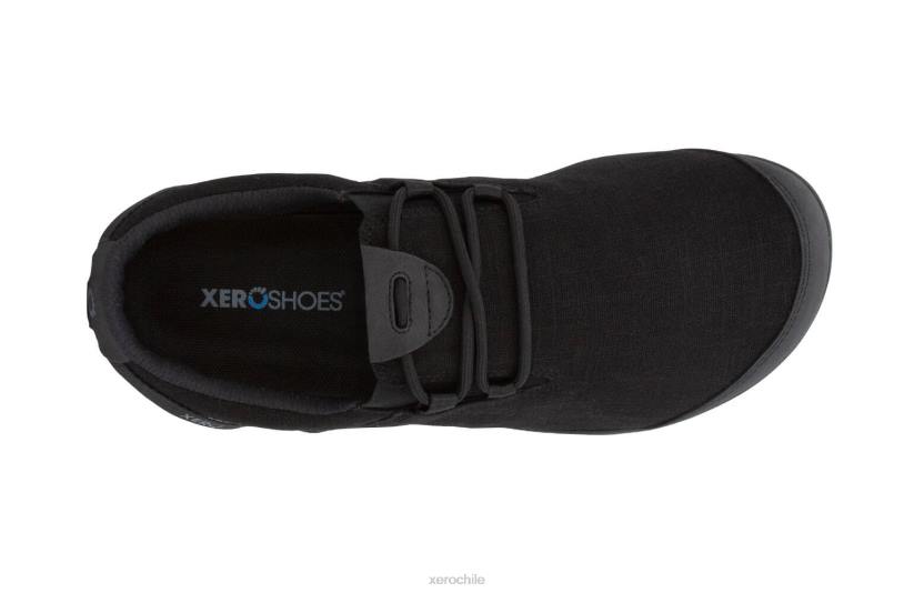 hana - comodidad casual de lona - hombres negro (cáñamo apto para la lluvia) 040J232 Xero Shoes