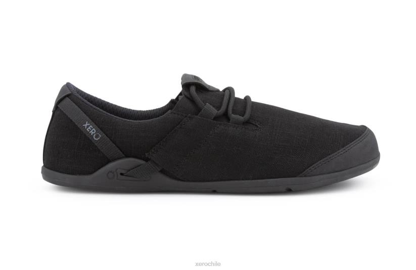 hana - comodidad casual de lona - hombres negro (cáñamo apto para la lluvia) 040J232 Xero Shoes