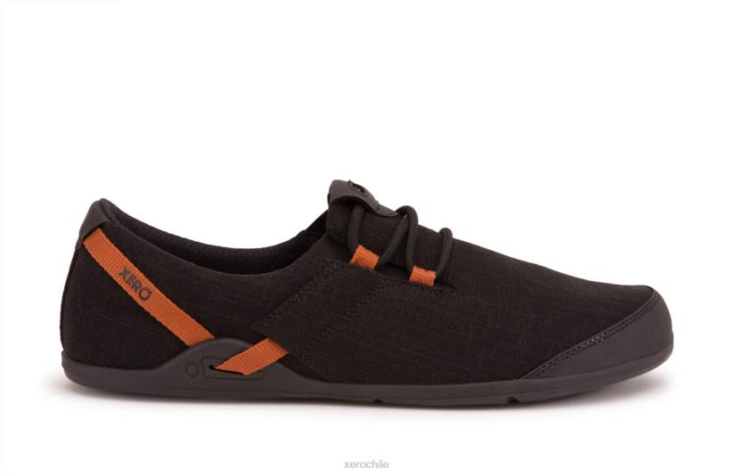 hana - comodidad casual de lona - hombres negro / óxido (cáñamo respetuoso con la lluvia) 040J234 Xero Shoes