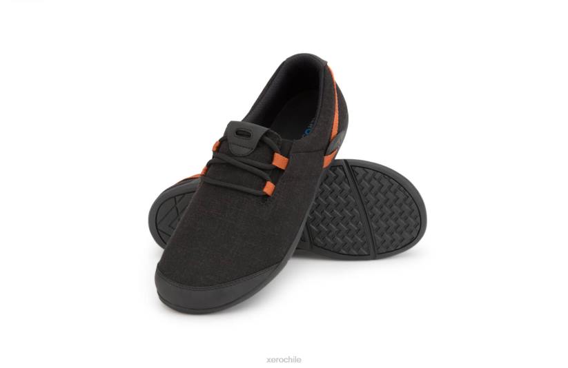 hana - comodidad casual de lona - hombres negro / óxido (cáñamo respetuoso con la lluvia) 040J234 Xero Shoes