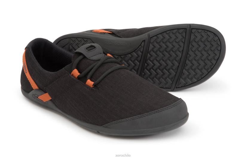 hana - comodidad casual de lona - hombres negro / óxido (cáñamo respetuoso con la lluvia) 040J234 Xero Shoes