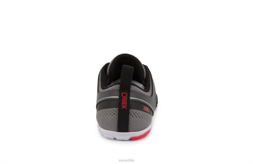 zelen: tu correcaminos ecológico gris oscuro / rojo 040J41 Xero Shoes
