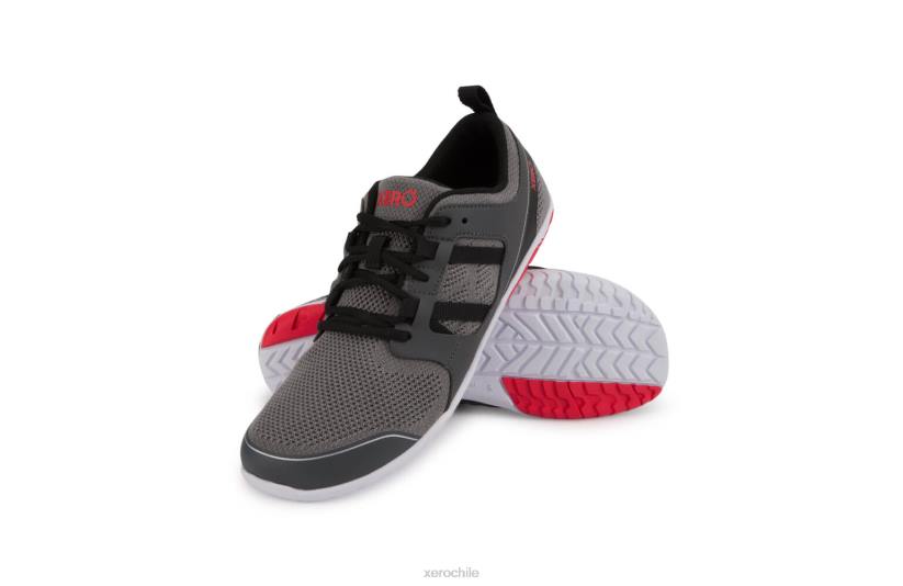 zelen: tu correcaminos ecológico gris oscuro / rojo 040J41 Xero Shoes