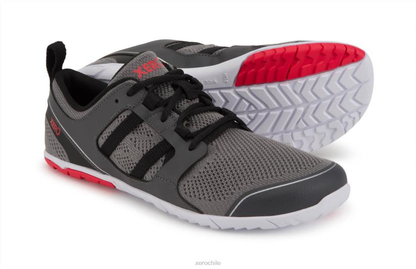zelen: tu correcaminos ecológico gris oscuro / rojo 040J41 Xero Shoes