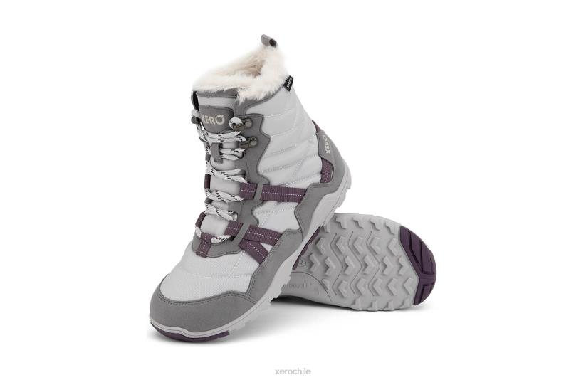alpine - bota de nieve para mujer gris escarcha / blanco (sin árboles) 040J222 Xero Shoes