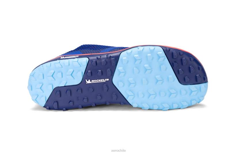 scrambler low - zapato de trail con suela michelin de fibralite azul sodalita / naranja 040J124 Xero Shoes
