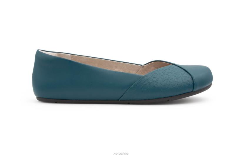 cuero fénix - piso elegante para mujer verde azulado 040J179 Xero Shoes